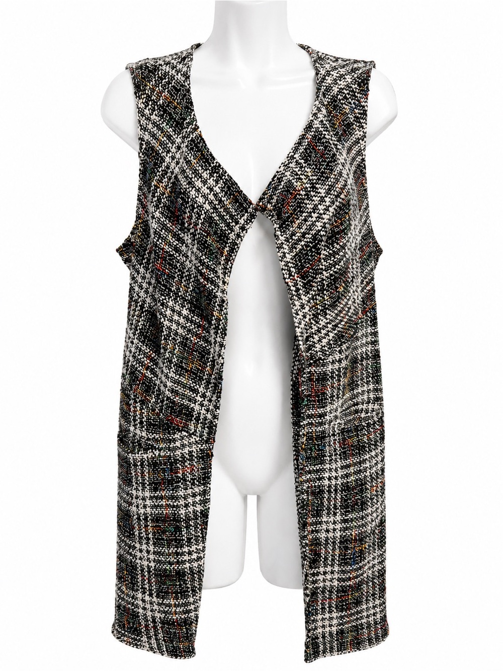 BCBGeneration Multi Color Tweed Vest with pockets